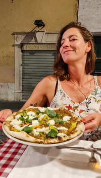 Première pizza dégustée à l’arrivée à Rome