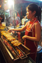 Premier marché de rue découvert à Bangkok en Thaïlande
