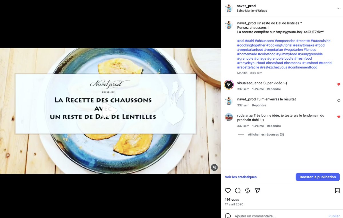 Chaussons dorés, extrait d’un film culinaire